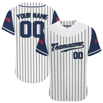 personalized atlanta braves pinstripe navy white jersey best selling