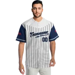 personalized atlanta braves pinstripe navy white jersey best selling