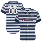 personalized atlanta braves stripe layers navy white jersey best selling