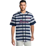 personalized atlanta braves stripe layers navy white jersey best selling