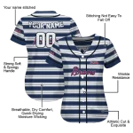 personalized atlanta braves stripe layers navy white jersey best selling