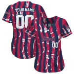personalized atlanta braves stripe paint navy jersey best selling