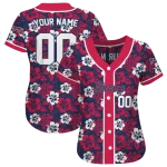 personalized atlanta braves tropical hibiscus red jersey best selling