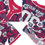 personalized atlanta braves tropical hibiscus red jersey best selling