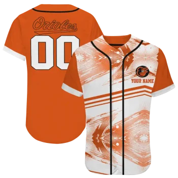 personalized baltimore orioles arrow fade orange white jersey best selling