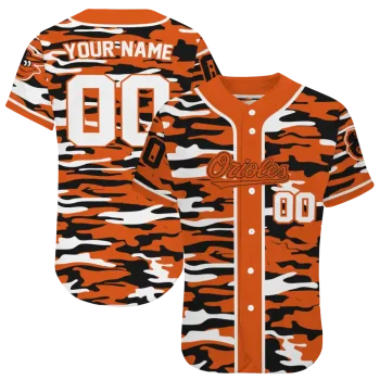 personalized baltimore orioles camo splash orange jersey best selling