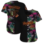 personalized baltimore orioles palm leaf black jersey best selling