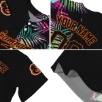 personalized baltimore orioles palm leaf black jersey best selling