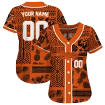 personalized baltimore orioles pineapple palm geo orange jersey best selling