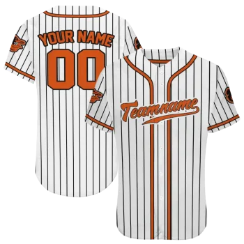 personalized baltimore orioles pinstripe lines white jersey best selling