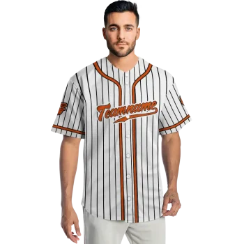 personalized baltimore orioles pinstripe lines white jersey fashion forward