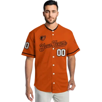 personalized baltimore orioles plain classic orange jersey fashion forward
