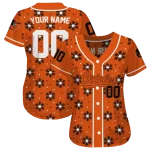 personalized baltimore orioles snowflake festive orange jersey best selling