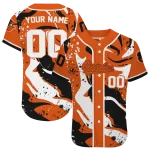 personalized baltimore orioles splash swirl orange jersey best selling