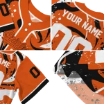 personalized baltimore orioles splash swirl orange jersey best selling