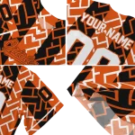 personalized baltimore orioles squares grid orange jersey best selling