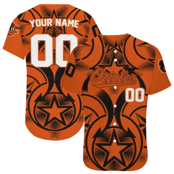 personalized baltimore orioles star circle orange jersey best selling