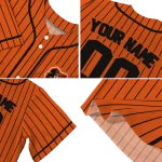 personalized baltimore orioles stripe pattern orange jersey best selling