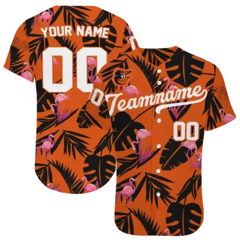 personalized baltimore orioles tropical flamingo orange jersey best selling