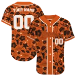 personalized baltimore orioles tropical hibiscus seashells orange jersey best selling