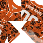 personalized baltimore orioles tropical hibiscus seashells orange jersey best selling