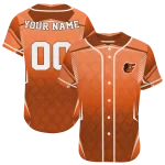 personalized baltimore orioles wavy flow orange jersey best selling