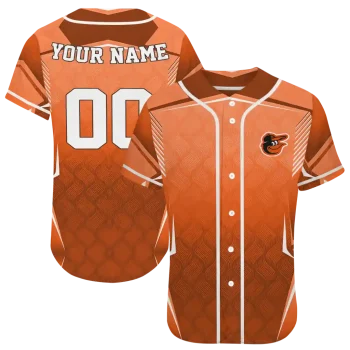 personalized baltimore orioles wavy flow orange jersey best selling