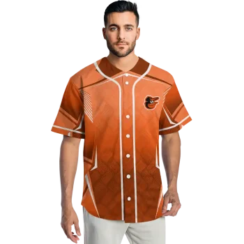 personalized baltimore orioles wavy flow orange jersey fashion forward
