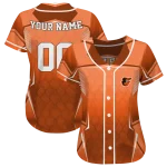 personalized baltimore orioles wavy flow orange jersey best selling