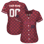 personalized boston red sox chevron interlock red jersey best selling
