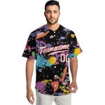 personalized boston red sox paint splatter black jersey best selling