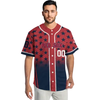 personalized boston red sox star burst navy jersey fashion forward