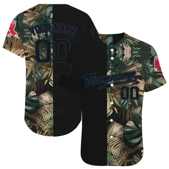 personalized boston red sox tropical foliage black jersey best selling
