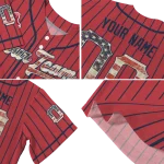 personalized boston red sox vertical stripes red jersey best selling