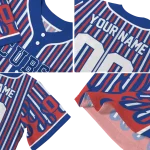 personalized chicago cubs blazing stripes blue jersey best selling