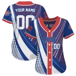 personalized chicago cubs curved stripes blue white jersey best selling