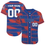 personalized chicago cubs edgy stripes blue jersey best selling