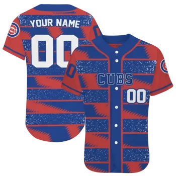 personalized chicago cubs edgy stripes blue jersey best selling