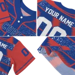 personalized chicago cubs edgy stripes blue jersey best selling