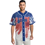 personalized chicago cubs pattern drip blue white jersey best selling