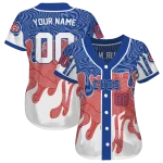 personalized chicago cubs pattern drip blue white jersey best selling