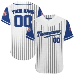personalized chicago cubs pinstripe blue white jersey best selling
