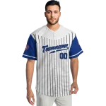 personalized chicago cubs pinstripe blue white jersey best selling