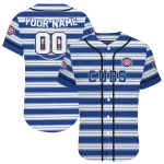 personalized chicago cubs stripe layers blue white jersey best selling