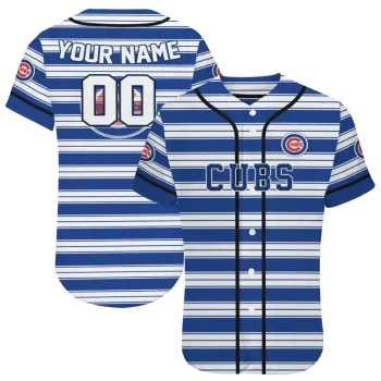 personalized chicago cubs stripe layers blue white jersey best selling