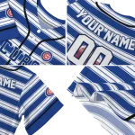 personalized chicago cubs stripe layers blue white jersey best selling