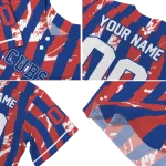 personalized chicago cubs stripe paint blue jersey best selling