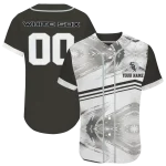 personalized chicago white sox arrow fade black white jersey best selling