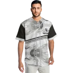 personalized chicago white sox arrow fade black white jersey best selling