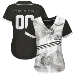 personalized chicago white sox arrow fade black white jersey best selling